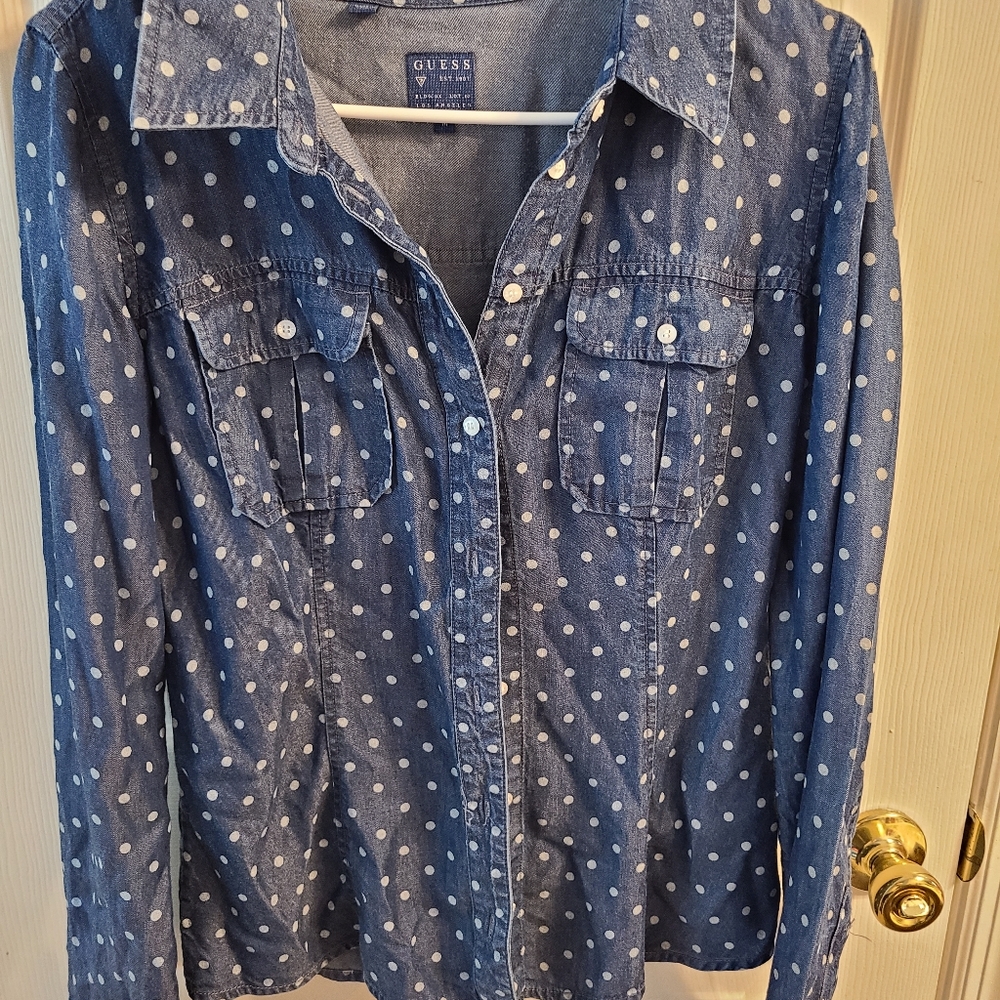 Size medium guess button up